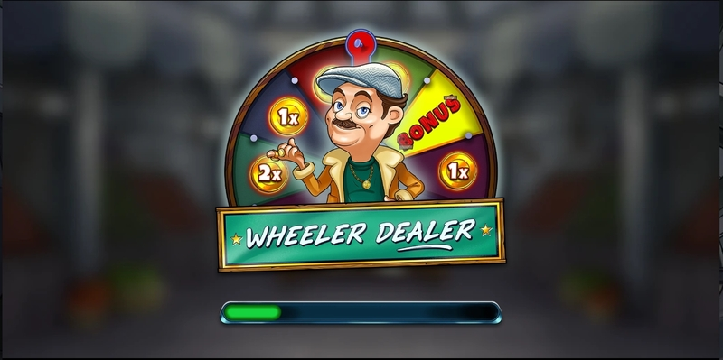 Introduction Screen - Wheeler Dealer Buy Bonus Greentube Slots Game