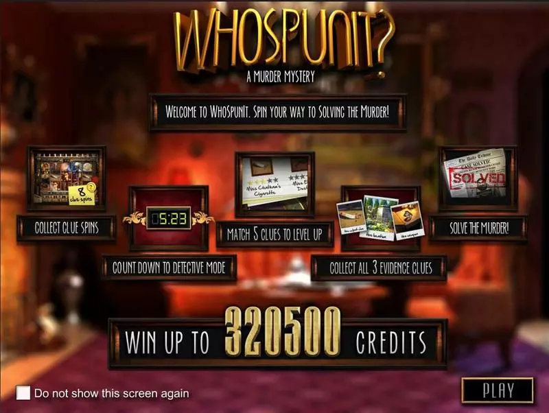 Info and Rules - Whospunit BetSoft Slots Game