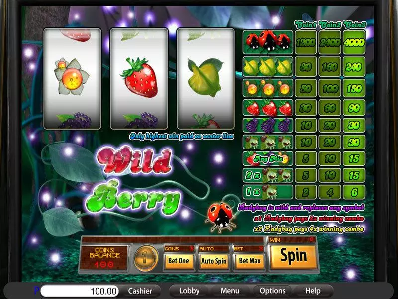 Main Screen Reels - Wild Berry Classic Saucify Slots Game