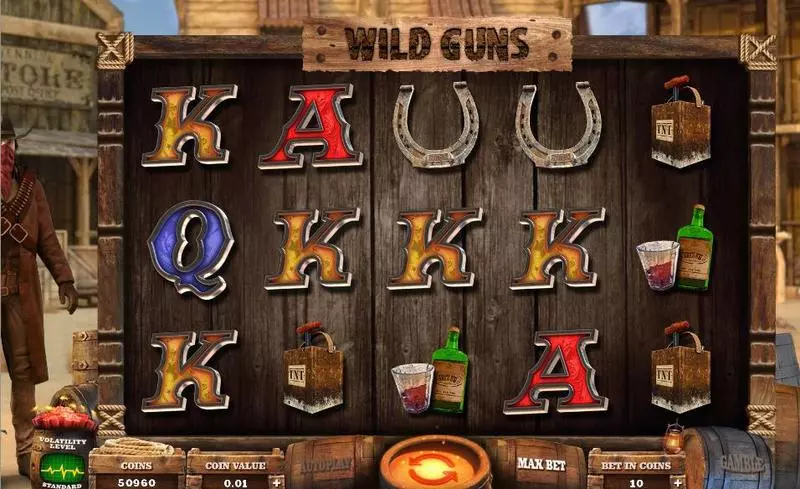Main Screen Reels - Wild Guns Wazdan Slots Game