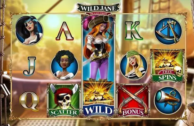 Main Screen Reels - Wild Jane, the Lady Pirate Leander Games Slots Game