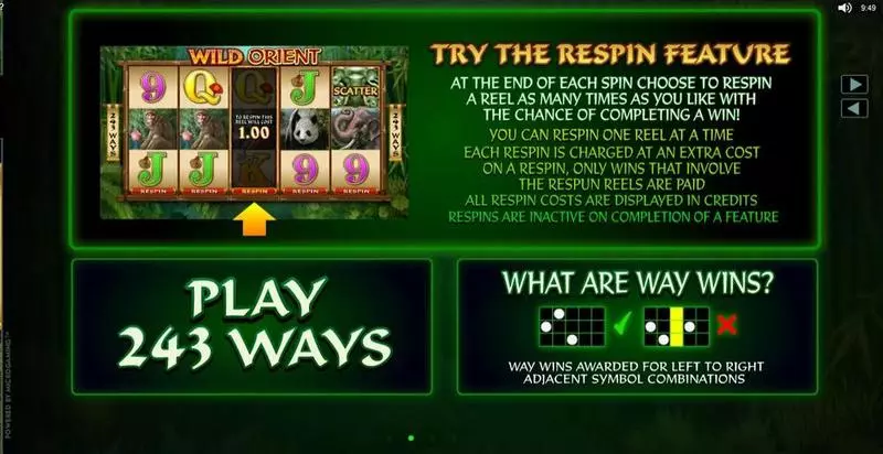 Info and Rules - Wild Orient Microgaming Slots Game