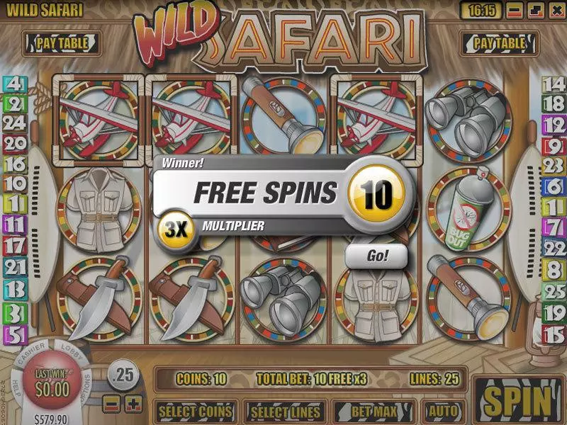 Bonus 1 - Wild Safari Rival Slots Game