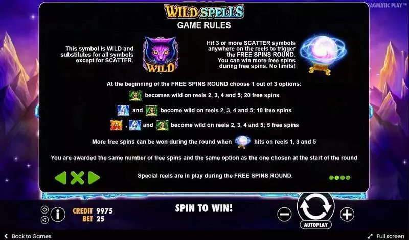 Bonus 1 - Wild Spells Pragmatic Play Slots Game
