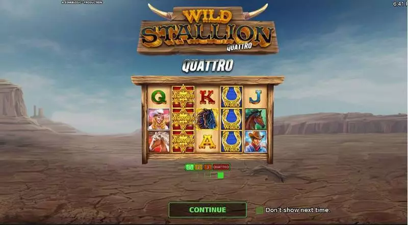 Info and Rules - Wild Stallion Quatro StakeLogic Slots Game