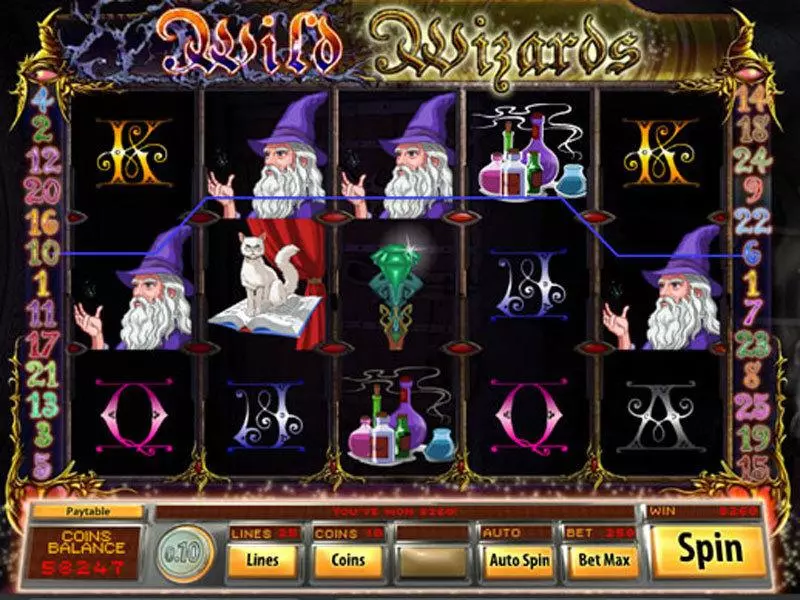 Main Screen Reels - Wild Wizards Saucify Slots Game