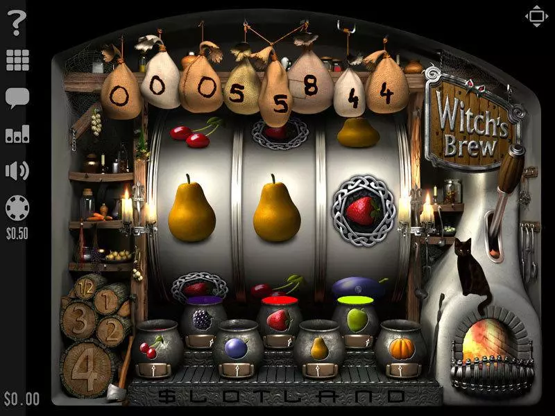 Main Screen Reels - Witch's Brew Slotland Software Slots Game