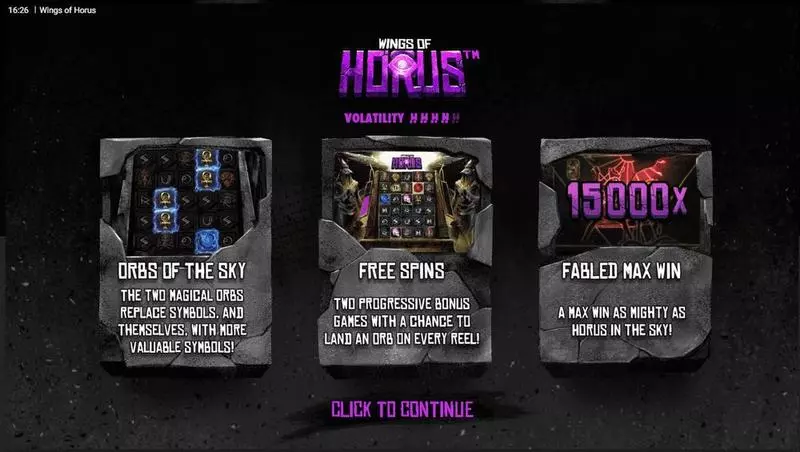 Info and Rules - Wngs Of Horus Hacksaw Gaming Slots Game