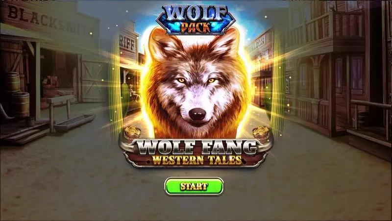 Introduction Screen - Wolf Fang – Western Tales Spinomenal Slots Game