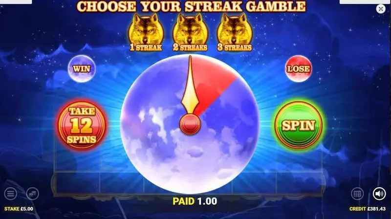 Introduction Screen - Wolf Legend Spin Boost Blueprint Gaming Slots Game