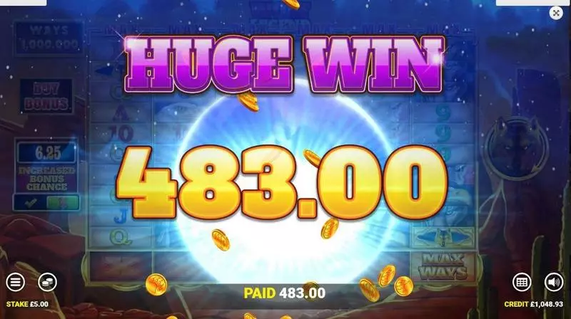 Winning Screenshot - Wolf Legend Spin Boost Blueprint Gaming Slots Game