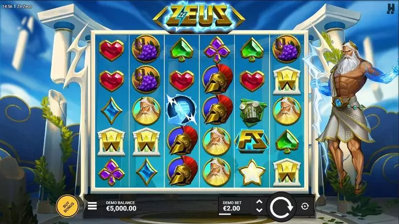 Main Screen Reels - ZE ZEUS Hacksaw Gaming Slots Game